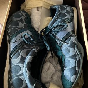 Coach blue tennis shoes size 8